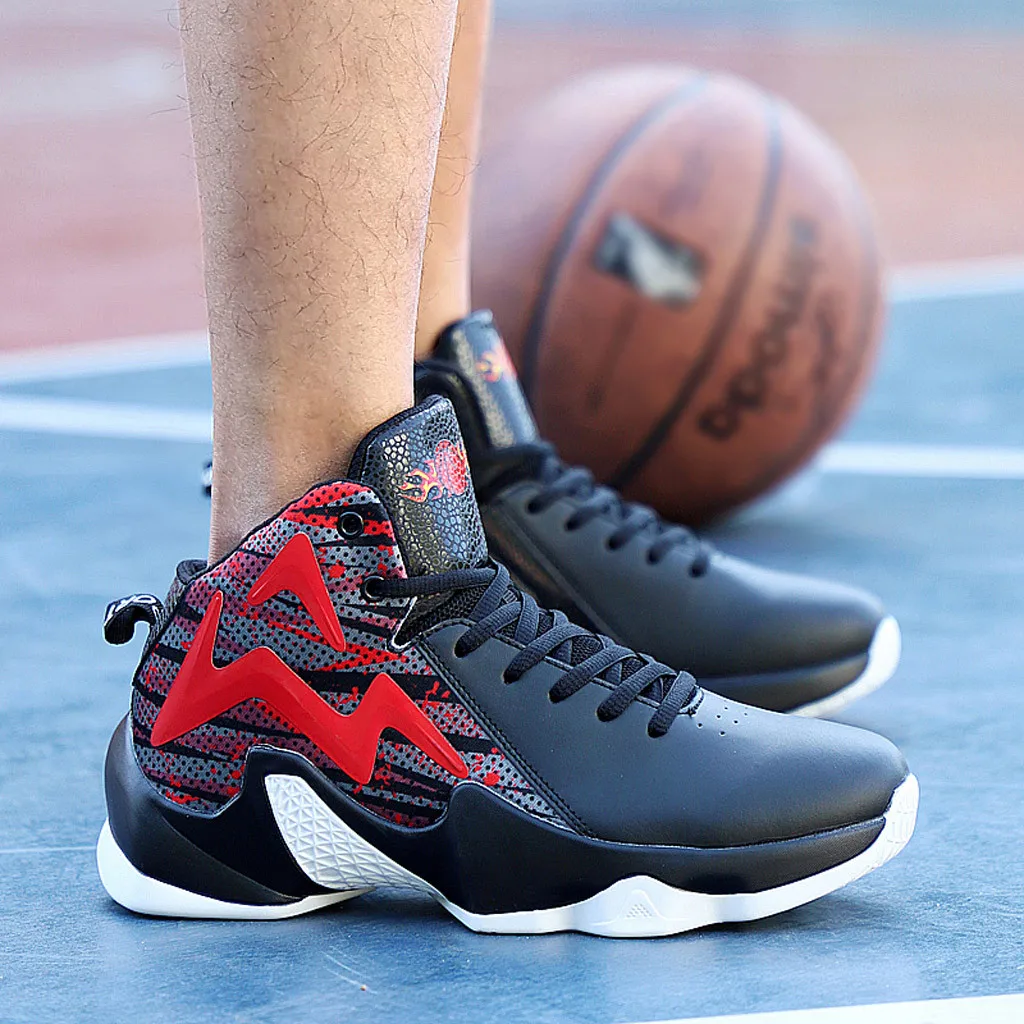 Мужская Баскетбольная обувь, мужские спортивные кроссовки, высокий верх, дышащий светильник, кроссовки, женская обувь, zapatos de hombre de#3