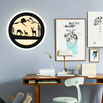 

Nordic style wall lamp bedside bedroom lamp round staircase decorative wall lamp simple modern Creative Corridor lamp