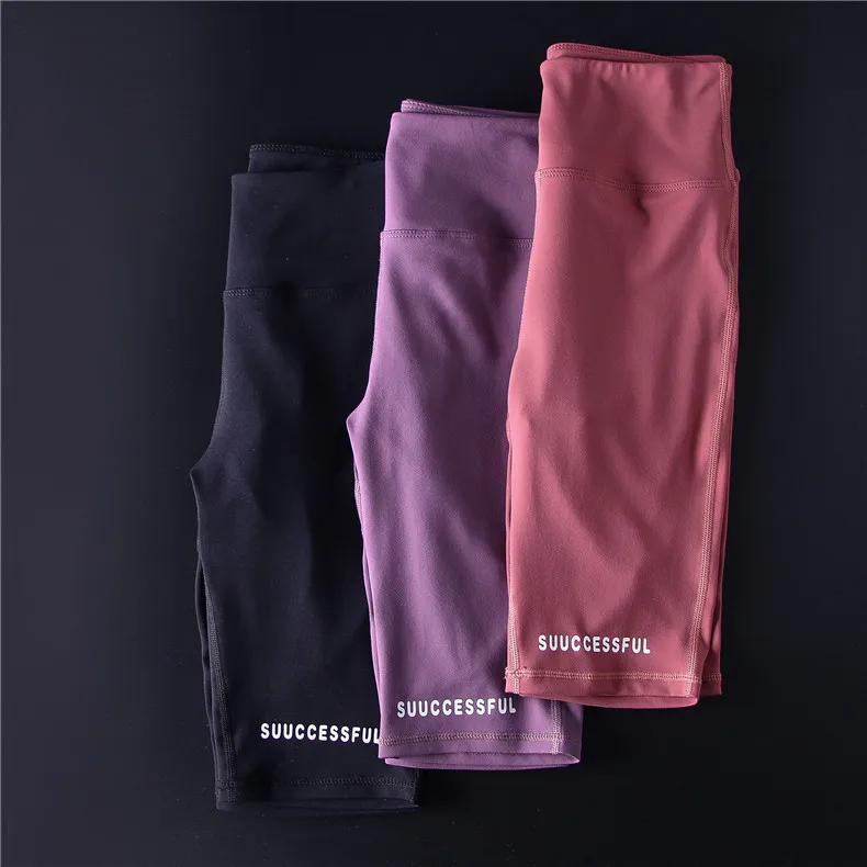 

Peach High-waisted Tight Elasticity Buttock Lifting Lettered Sports Shorts Women's Gym Shorts Running Quick-Dry Yoga Shorts