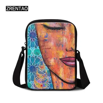 

African Girls Printing Female Teenage Girl Shoulder Crossbody Bag Flap Satchel Bags For Shopping/Traveling/Sports/Hiking Outdoor