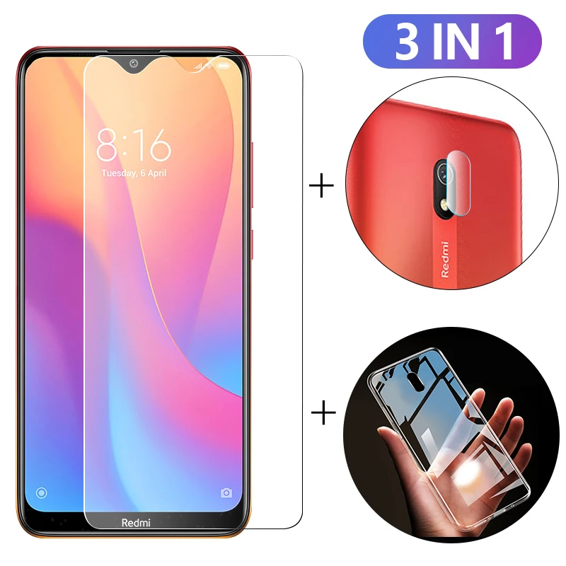 Задняя крышка + стекло для камеры Redmi 8 8a защита экрана закаленное пленка