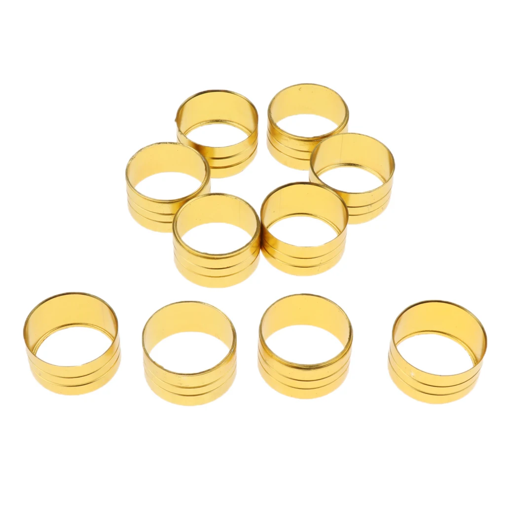 Gold 20 x 13mm 10 шт. ошейники из алюминиевого сплава для изготовления трости 20x13 мм/22x6 мм - Цвет: Gold 20 x 13mm