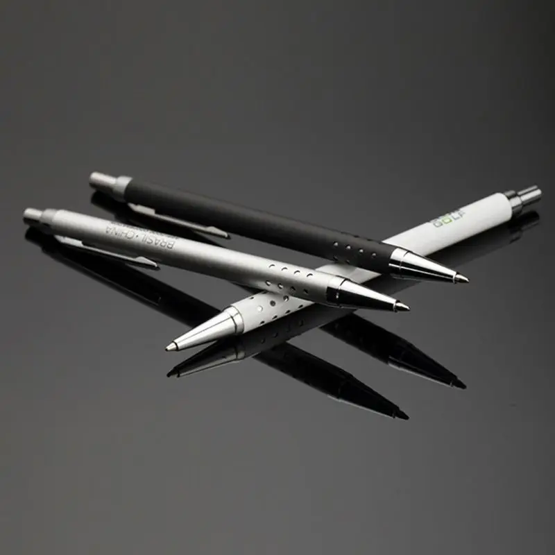 Luxury Metal Ballpoint Pen Press Design 24 Holes School Office Supplies Student Writing Gift