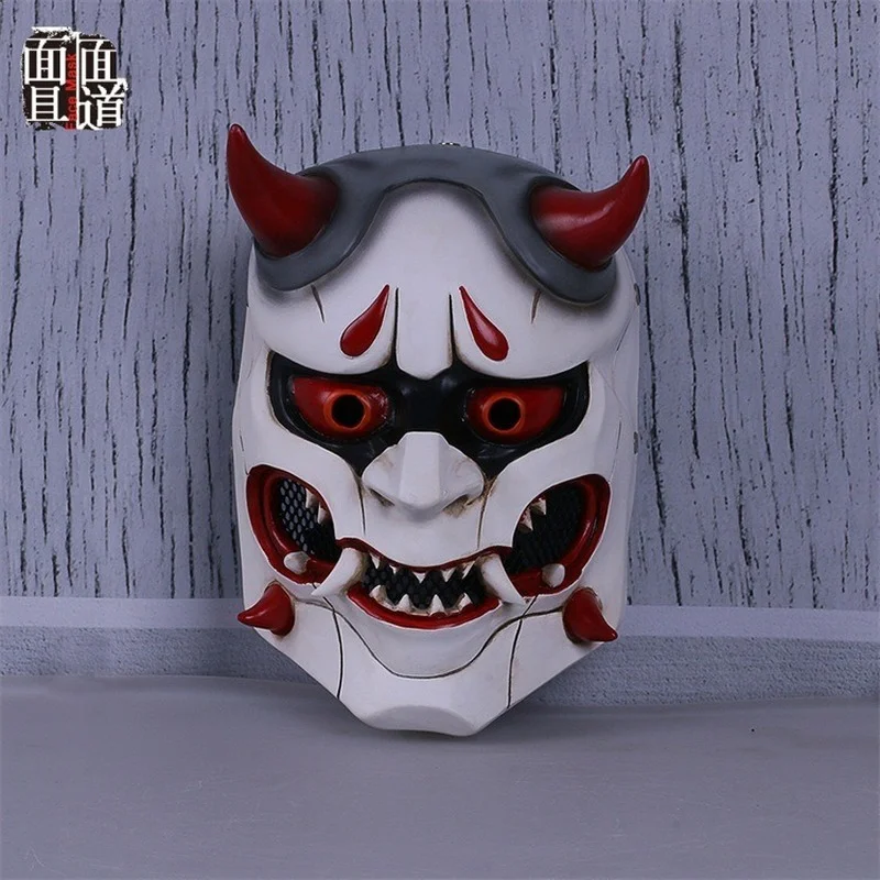 Японские традиционные резиновые маски для косплея OW Shimada Genji Devil Skin костюм на