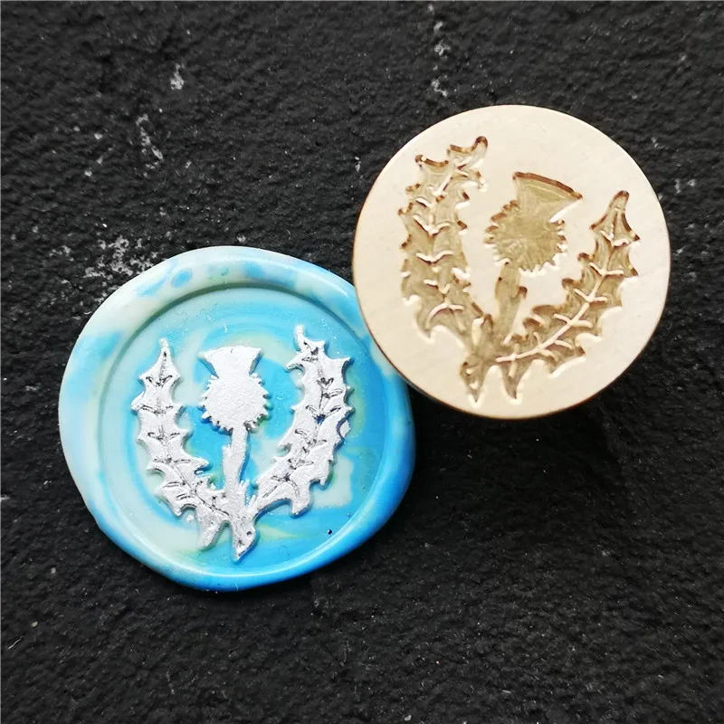 Plant Seal Flower Leaf wreath Seal Wax Seal Stamp Retro Antique Sealing Wax Scrapbooking Stamps HEAD Wedding sealing wax stamps ink stamps for crafting Scrapbooking & Stamps