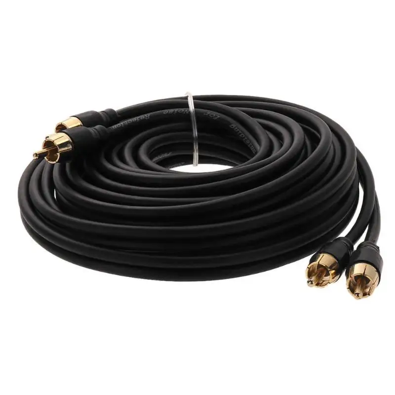 4,5 м 2RCA штекер 2RCA мужской чистый медный аудио кабель для автомобильного усилителя