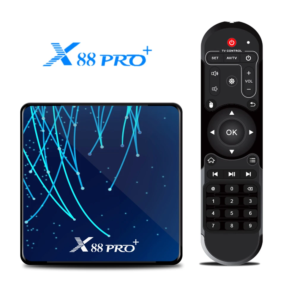 X88 PRO Plus RK3368 PRO Восьмиядерный Android 9,0 ТВ приставка 4 Гб 128 ГБ UHD 4K медиаплеер Google голосовой помощник Netflix телеприставка