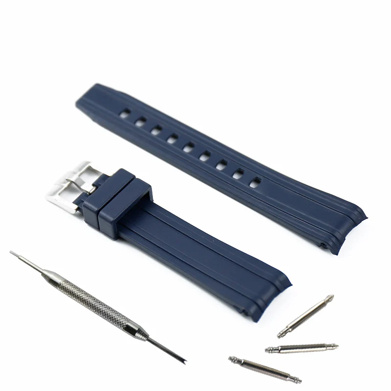 Rubber strap men's watch accessories 20mm for Omega hippocampus 300 universe ocean AT150 observatory waterproof silicone strap