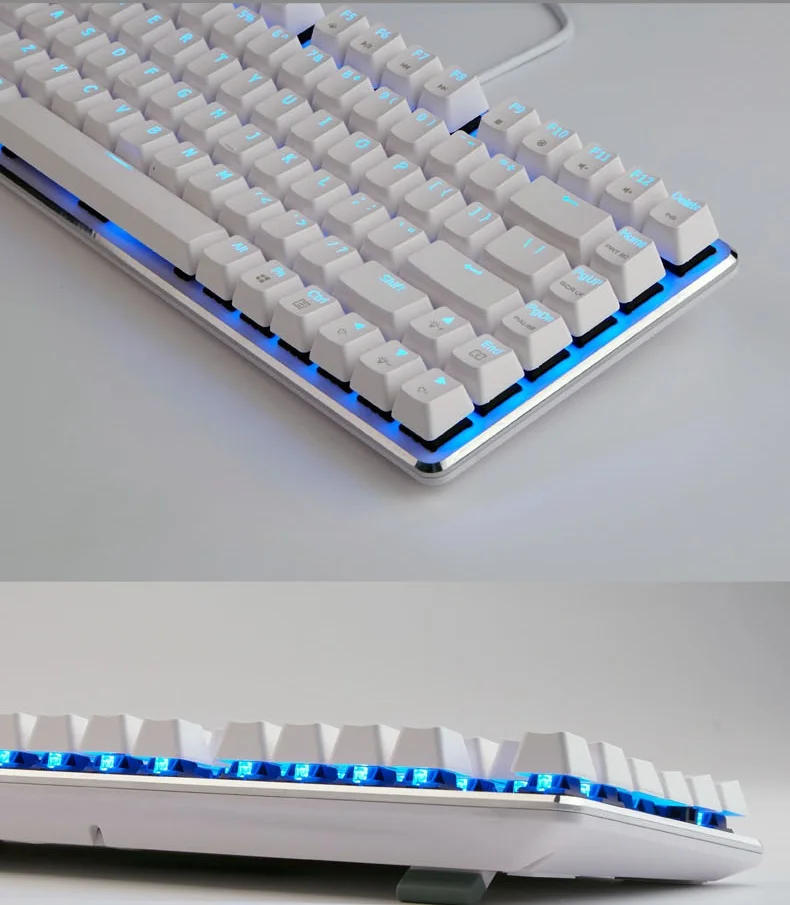 Все новые Magicforce 82 ключ USB проводной с подсветкой эргономичная Механическая игровая клавиатура Gateron/Cherry переключатели; Ice-Blue подсветка