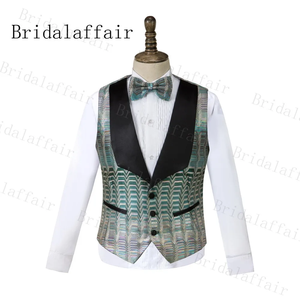 Bridalaffair модные костюмы для мужчин новые дизайнерские серебряные цветные узоры крутые Tuxeos для мужчин вечерние одежда зауженного покроя 3 шт
