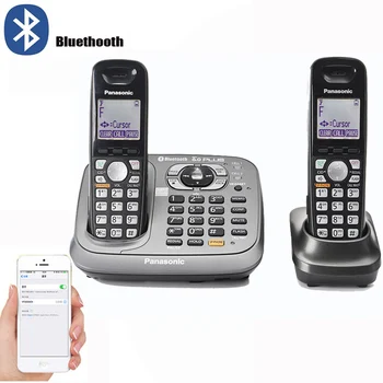 

Bluethooth Fuction DECT 6.0 Digital Cordless Landline Telephone With Answer System Keyboard Handfree Home Wireless Phones Black