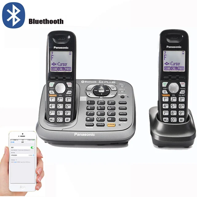 Беспроводной домашний телефон bluetooth Fuction DECT 6 0 черный с системой ответа|Телефоны| |