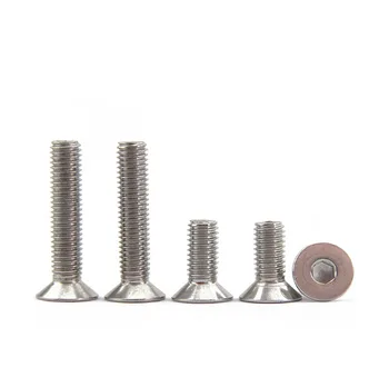 

Hot Sale 5-50pcs Allen Key Head Din7991 M2 M2.5 M3 M4 M5 M6 Stainless Steel 304 Or Black Hex Socket Flat Countersunk Head Screw