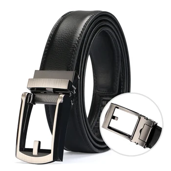 

Men High Quality Metal Automatic Buckle New Fashion Buckle 110-130cm Men Belt Luxury Genuine Leather Strap