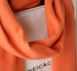Однотонные кашемировые шарфы с кисточками зима осень женский теплый тонкий длинный шарф шали Роскошная бандана для девушек - Цвет: light orange