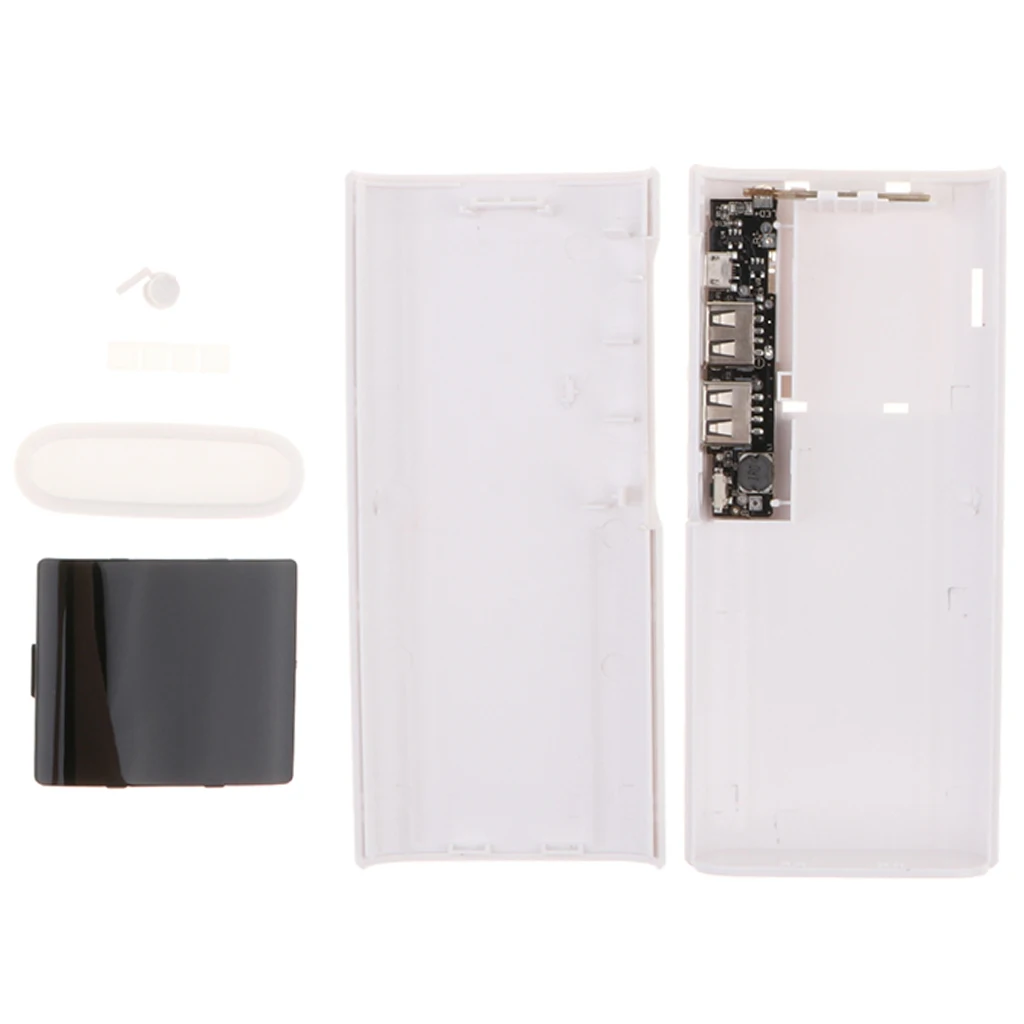 Portable Dual USB Power Bank Battery Phone Charger Case DIY Box Kit