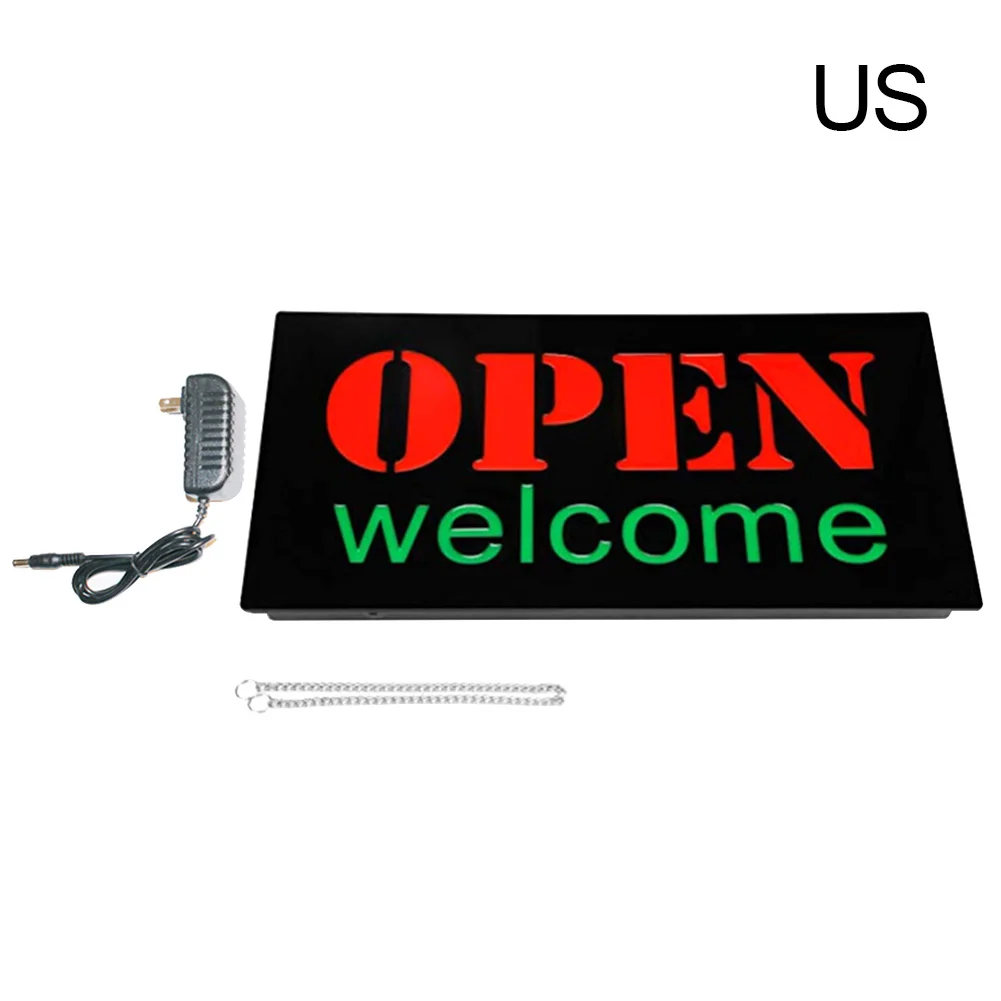 

Door Open Welcome Restaurant Advertising Light Ultra Bright Decorative Neon Lamp Resin Visual Store LED Illuminate Sign Bar