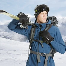 Уличные Водонепроницаемые зимние лыжные перчатки мужские и женские спортивные походные сноубордические утепленные бархатные перчатки с сенсорным экраном с подогревом