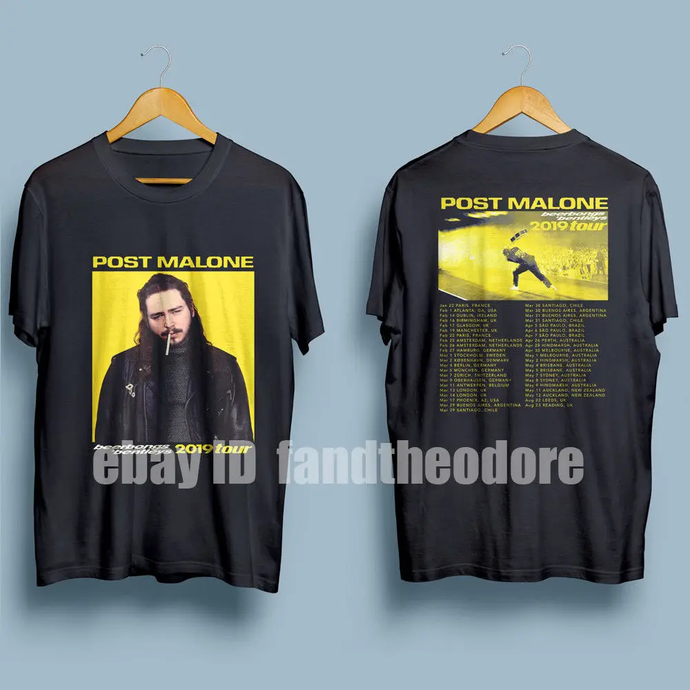 Post Malone Beerbongs &amp Bentleys 2019 тур с датами Мужская черная футболка | одежда