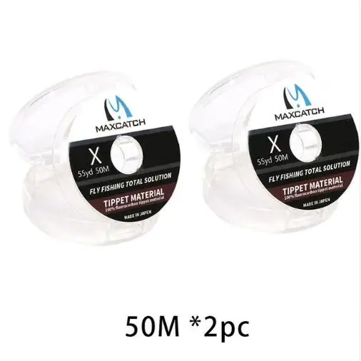 50M 2 pcs Maximumcatch 1/2 шт. фторуглеродный палантин леска 50 м 0X-6X фторуглеродный палантин леска для ловли нахлыстом - Цвет: 50M 2 pcs
