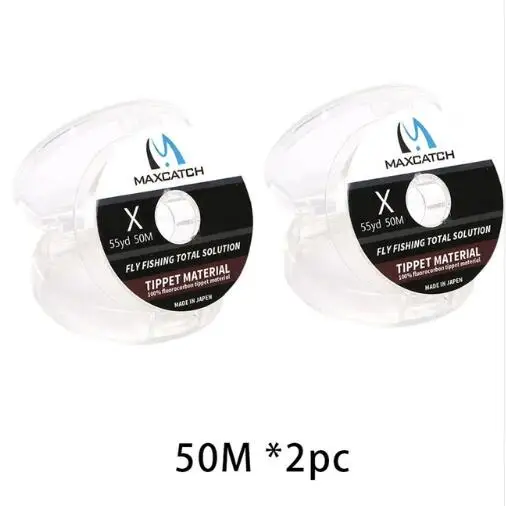 0X - 6X 50m Spool Monofilament Tippet for Fly Fishing 