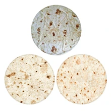 Комфортная еда творения Burrito обертывание одеяло круглый ковер для ванной комнаты 60 см Мексиканская фланель кухня и Противоскользящий коврик Домашний коврик