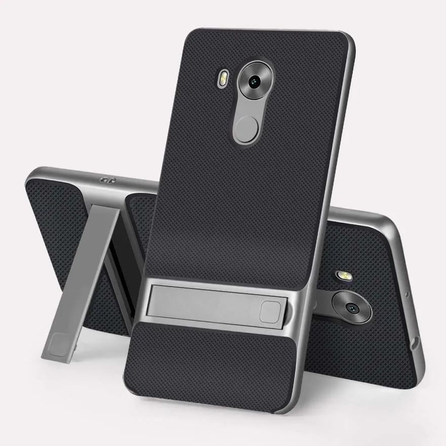 Royce Gray Абсолютно 3D корпус подставки для huawei mate 8 чехол силиконовый 6,0 TPU+ PC 360 Защитный чехол для huawei mate 8 mate 8 - Цвет: Royce Gray