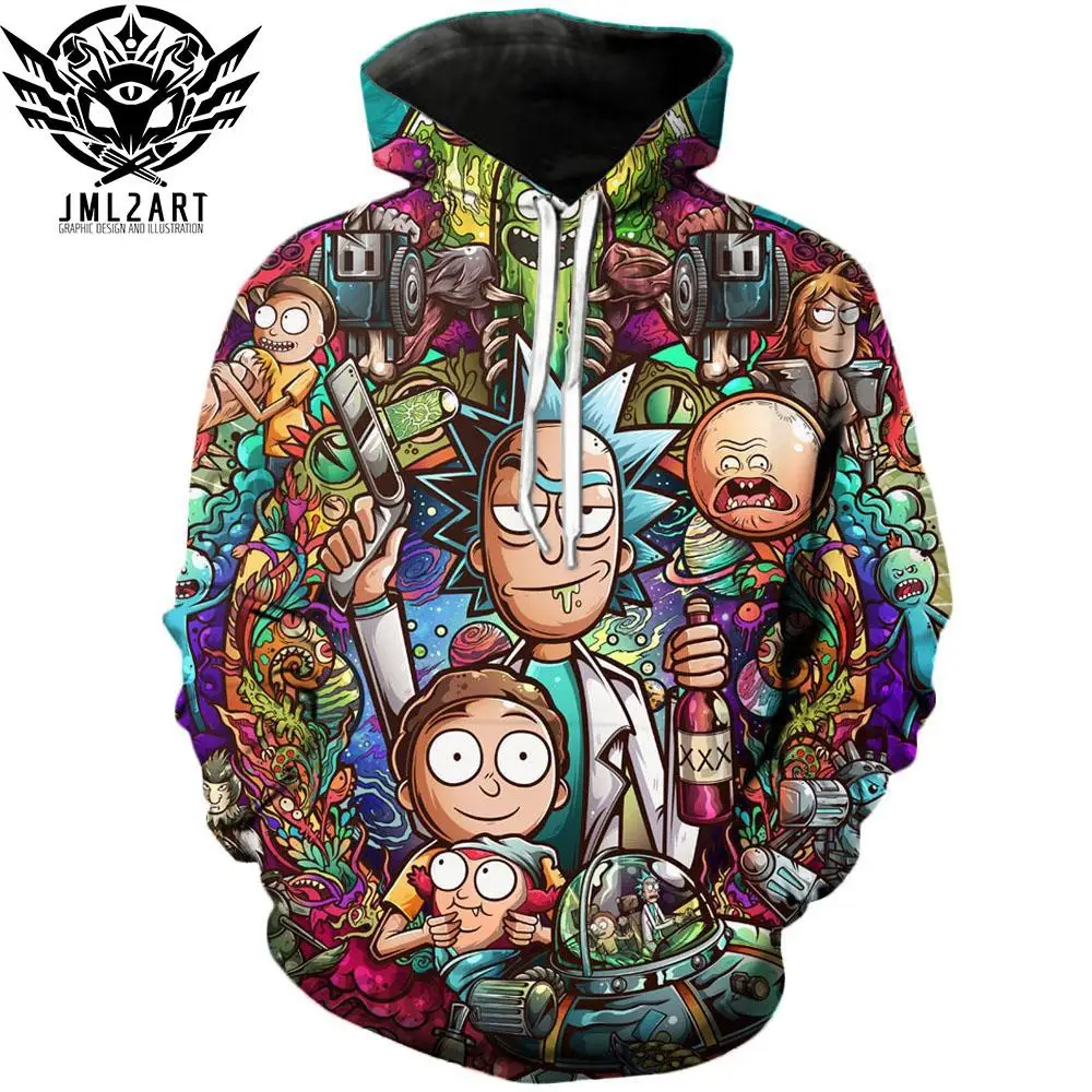 

Camiseta De Rick y Morty, sudadera con capucha De jml2 Art 3D, sudadera unisex para hombre, sudadera Casual, chndal, Sudadera