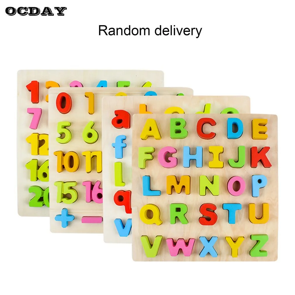 Горячие OCDAY 3D головоломки игрушки Экологичные деревянные детские игрушки для малышей пазл ранний Обучающие игрушки с буквами