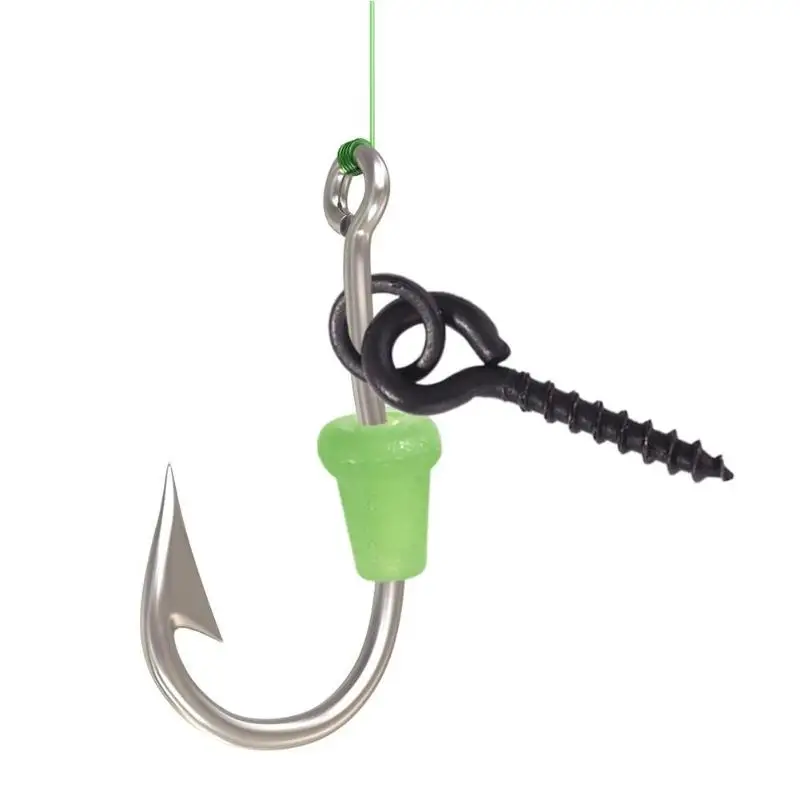 Рыбалка бойлов винтов для наживки с круглые кольца + 20 останавливается фиксаторы