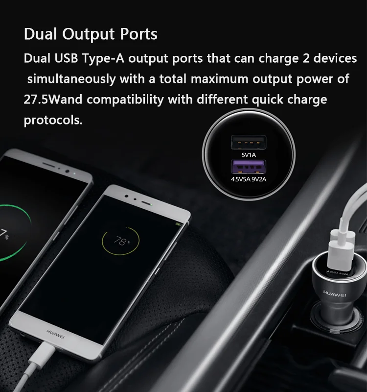 Huawei mate 9 10 20 Pro автомобильное зарядное устройство 5A Supercharge type-C type C кабель P10 Plus P20 Pro Honor 10 V10 супер зарядное устройство