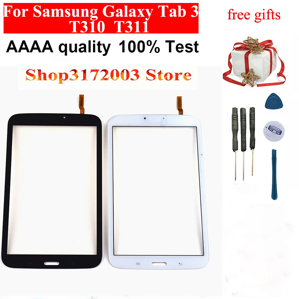 100% тест черный/белый для samsung Galaxy Tab 3 8 0 SM T310 T311 Передний сенсорный экран