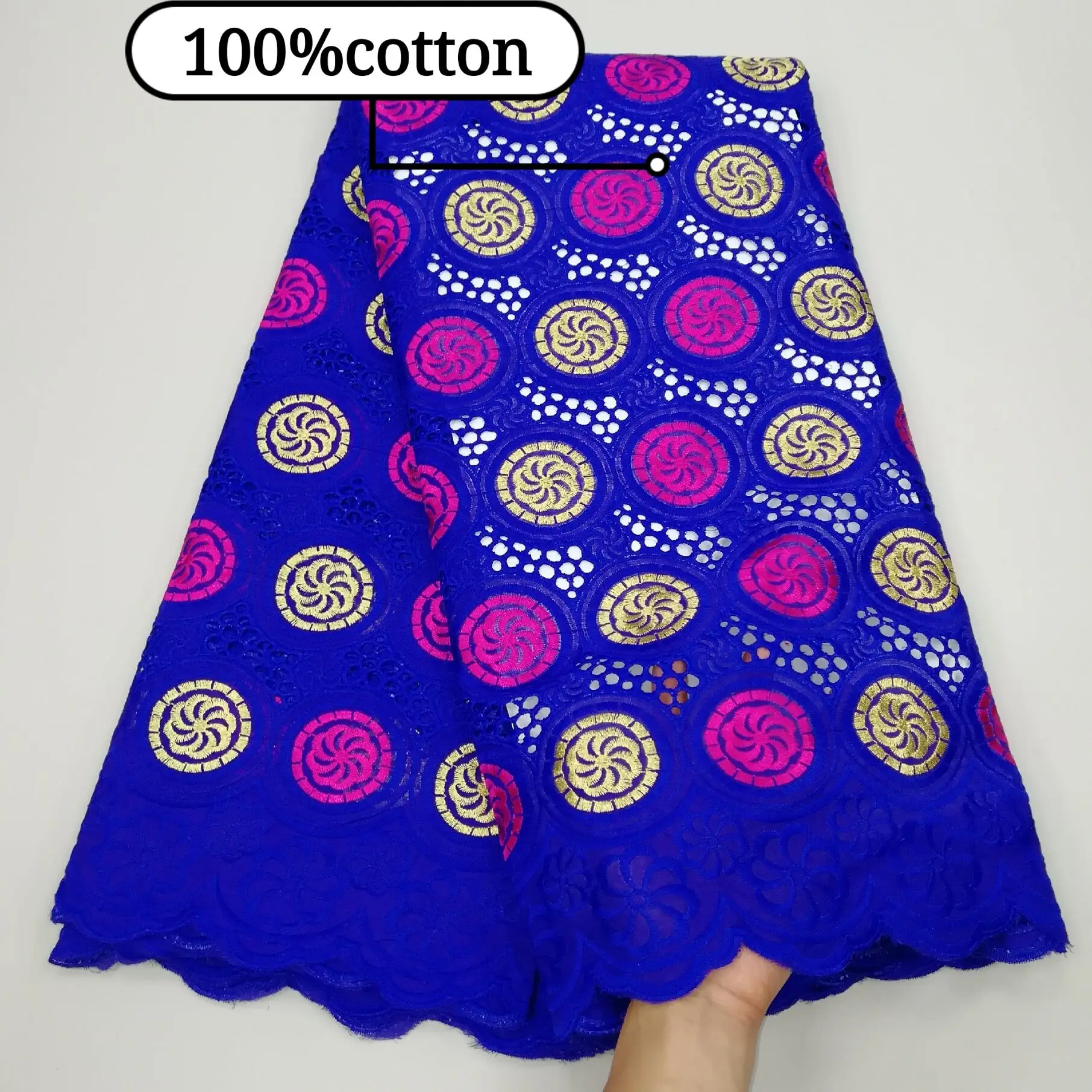 Дубай Африканская Хлопковая ткань кружевная ткань Высококачественная швейцарская вуаль кружева в швейцарской нигерийской кружевной ткани 5 ярдов