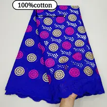 Дубай Африканская Хлопковая ткань кружевная ткань Высококачественная швейцарская вуаль кружева в швейцарской нигерийской кружевной ткани 5 ярдов