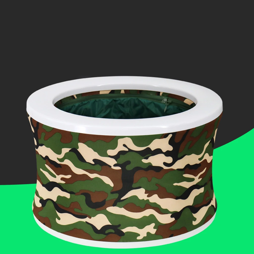 Portable Adults Folding Toilet Car Commode Outdoor Indoor Toilet Bucket Toilet Seat for Camping Hiking Trips
