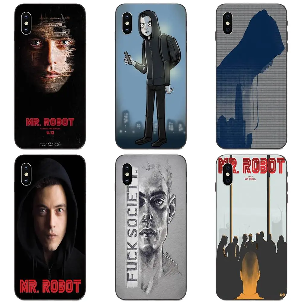 Soft Silicone TPU Black Cover Cases Ized Mr. Robot For Huawei Honor 5A 6A 6C 7A 7C 7X 8 8A 8C 8X 9 9X 10 10i 20 Lite Pro | Мобильные