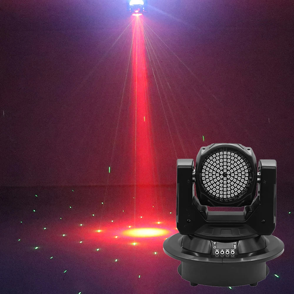 Double Side Mini LED Moving Head Wash and Beam and Laser Light 4X10W RGBW 4IN1 LED Stage Light for Party Wedding Christmas Decor