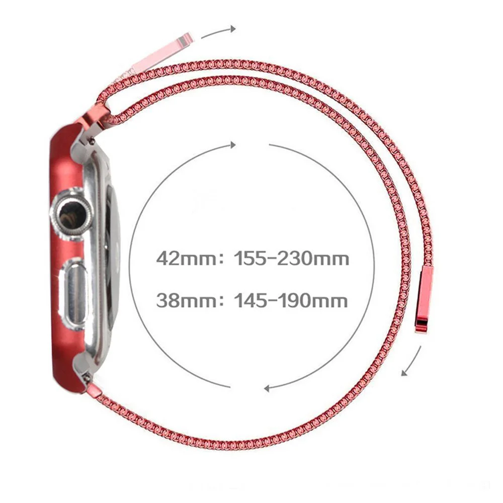 ALPQ Milanese Loop Band чехол для Apple iWatch Series5 4 3 2 1 38 мм 42 40 44 браслет из нержавеющей стали с магнитной пряжкой