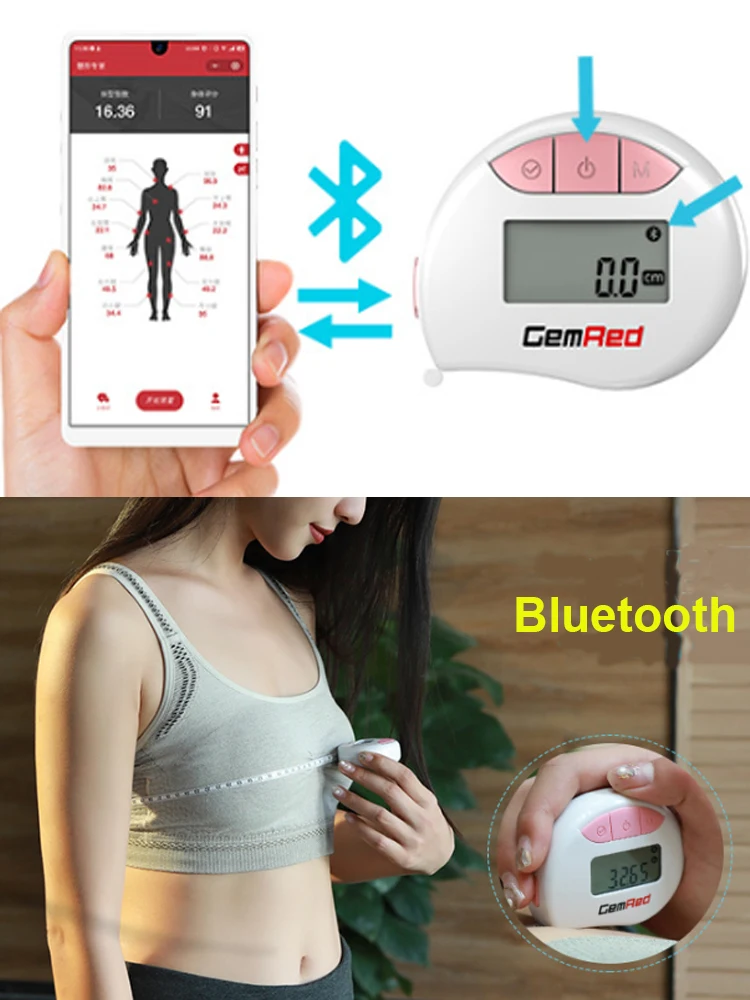Digital Body Tape Measure 150cm LED Electronic Health Band Tape
