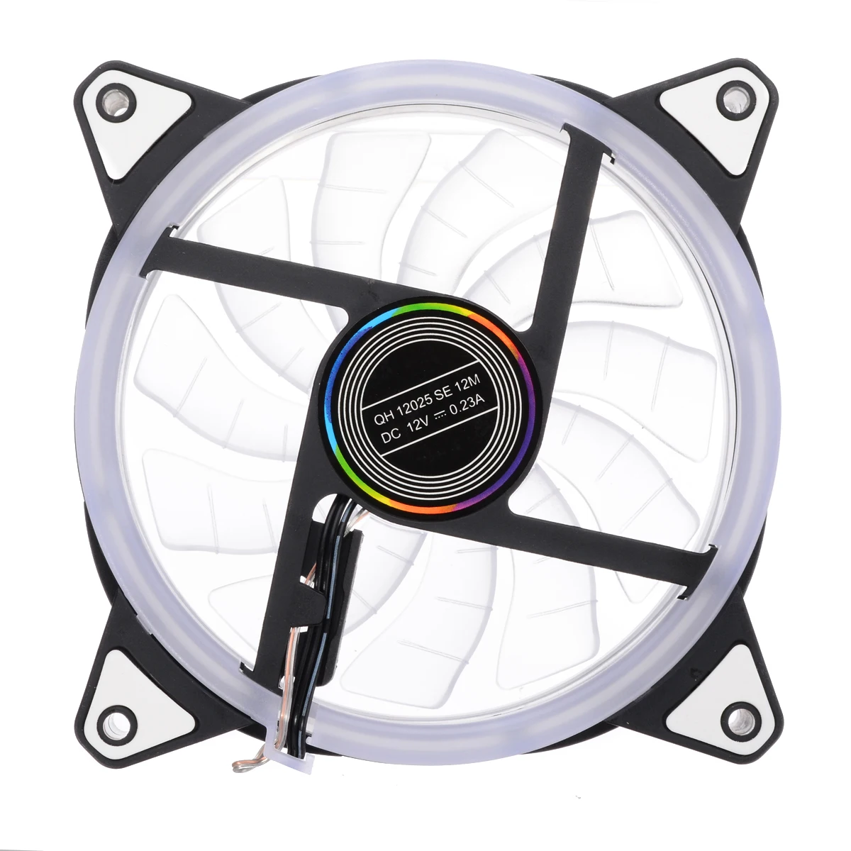 120mm 12V Quiet LED Cooling Fan RGB Adjust 4Pin to 3Pin PC Desktop Computer Case Cooling Cooler Fan for Computer CPU Cooler