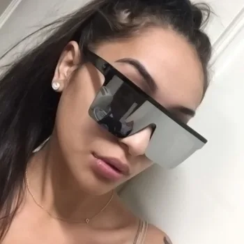 

2020 New Oversized Square Sunglasses Women Men One Piece Big Frame Sun Glasses Female Male Vintage UV400 Sunglass Shades