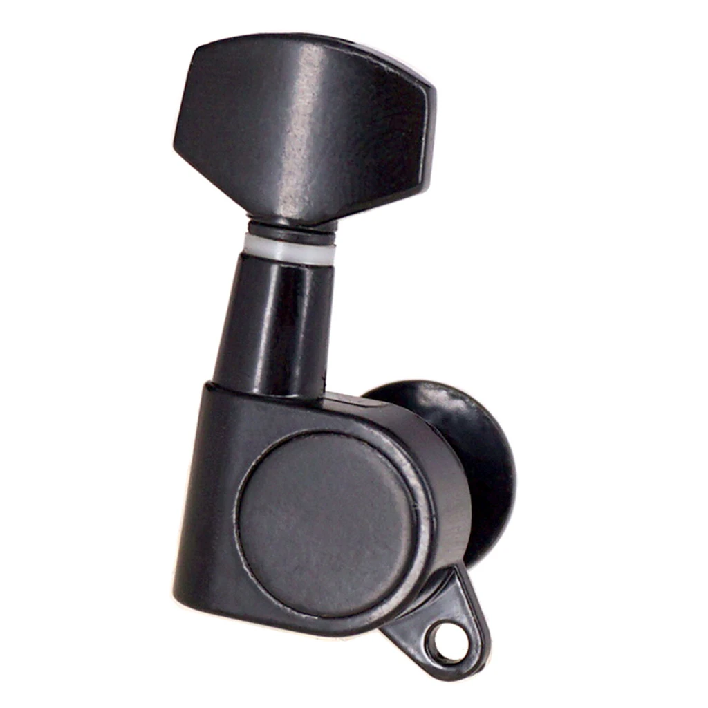 6R 6 Pcs Guitar String Tuning Pegs Tuner Machine Heads Knobs Tuning Keys for Acoustic or Electric Guitar, Black