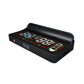 

Security OBD Overspeed Warning Windshield Projector Clock Head Up Display Water Temperature GPS Car Electronic For Tesla Model 3