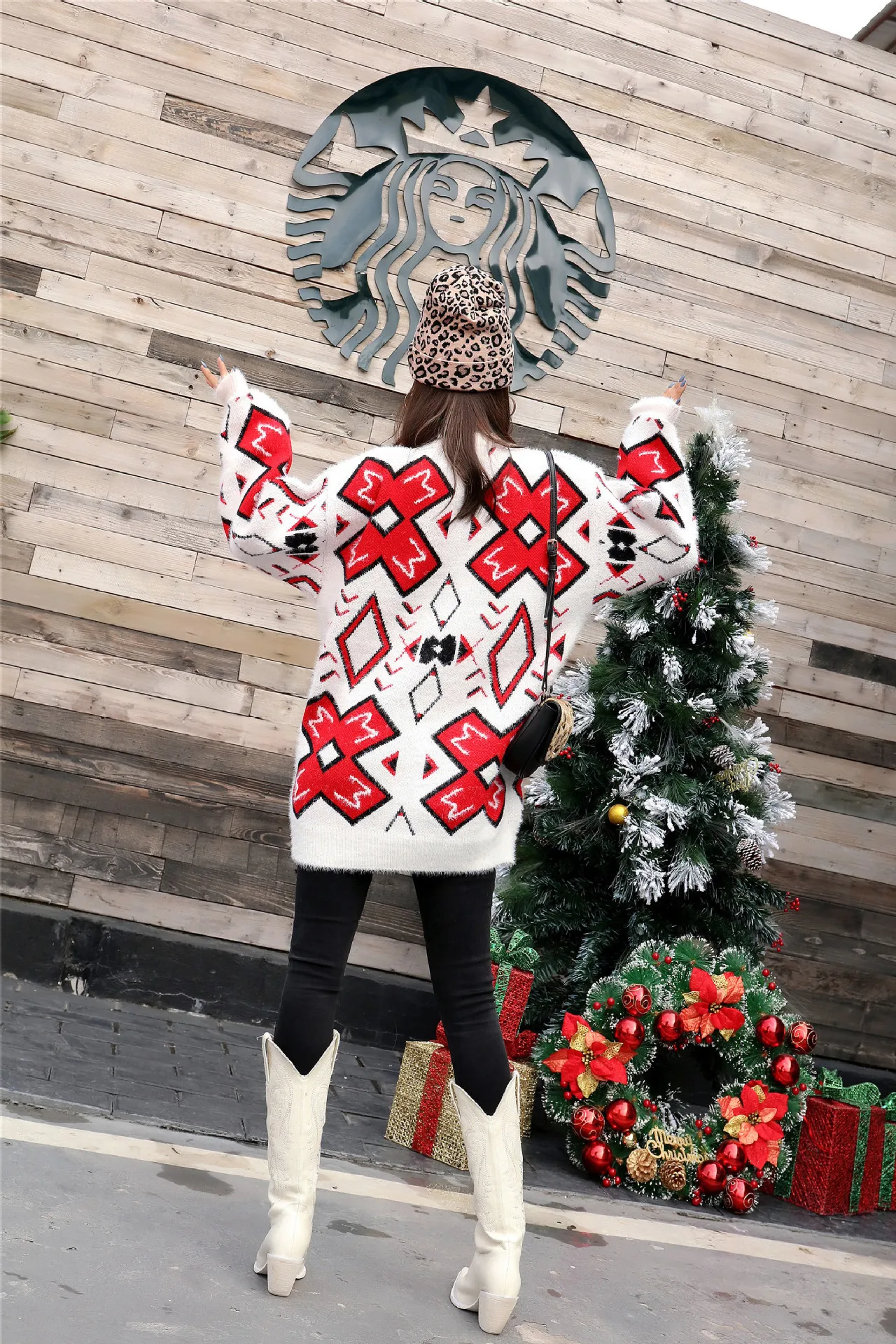 Vefadisa, Рождественский женский свитер, зимние пуловеры, свитер с круглым вырезом, вязаный толстый уличная одежда, свитер QYF1041