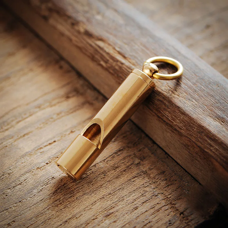 brass whistle keyring pendant (5)