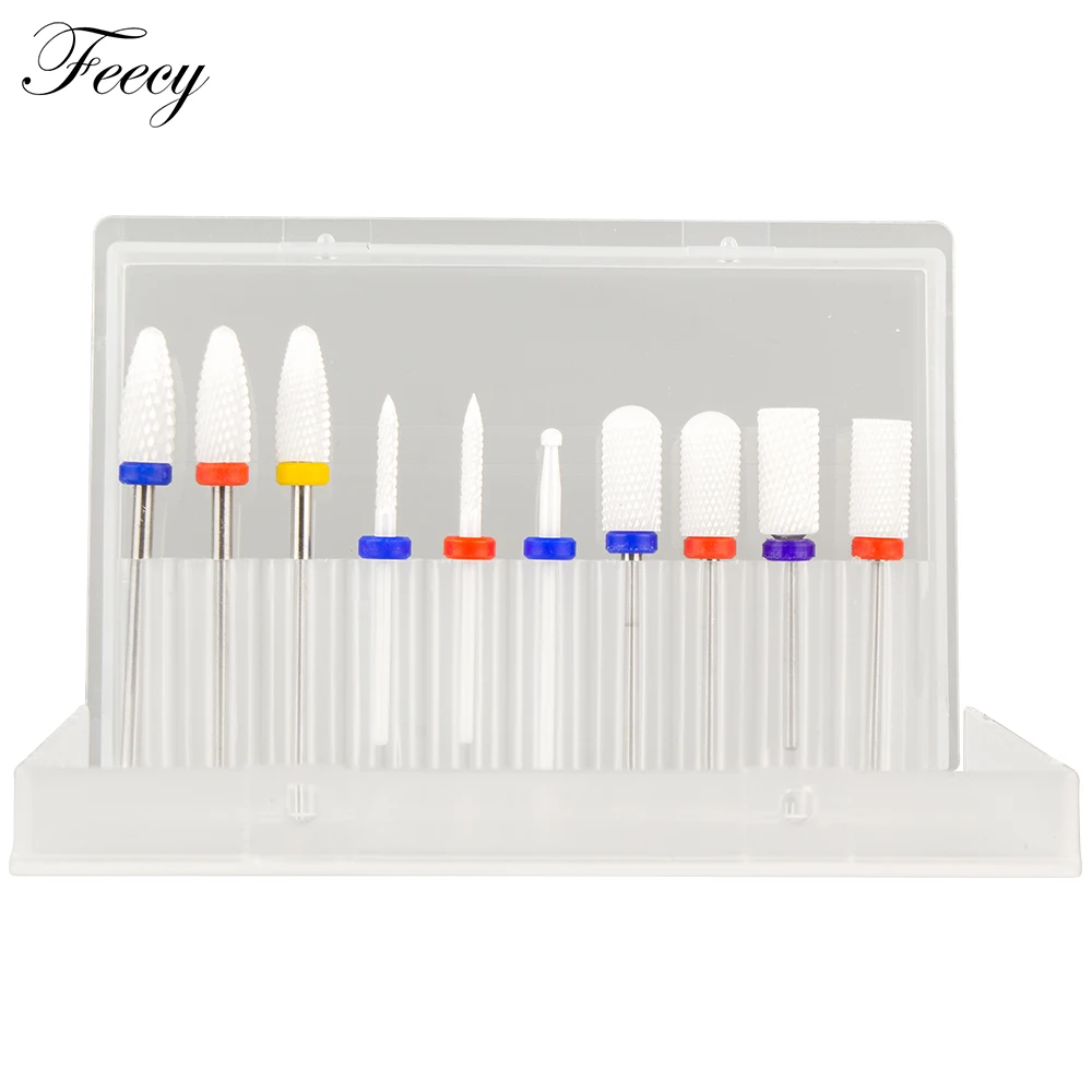 Ceramic Carbide Milling Cutter Nail Drill Bits Set 10pcs For Manicure Removing Gel Varnish Drill Manicure Machine Pedicure nail drill bit nail drill bits nail drill set nail drill kit nail drill nail art tools nail manicure tools nail manicure accessories