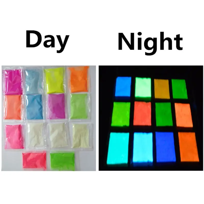 14 Colors Acrylic Paint Glow in the Dark gold Glowing paint Luminous