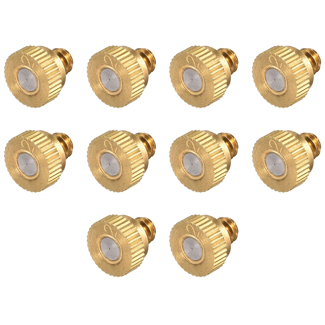 

10 Pcs Brass Misting Nozzle 10/24 UNC 0.1mm 0.2mm 0.3mm 0.4mm 0.5mm 0.6mm 0.8mm Orifice Dia for Cooling System Golden
