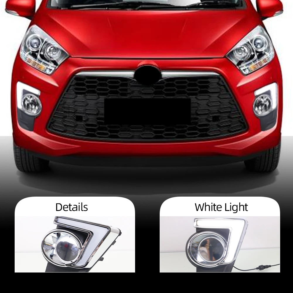 Cscsnl 2pcs Car Drl For Perodua Myvi Axia 2014 2015 Daytime Running Lights 12v Led Daylight Fog Lamp Cover Aliexpress