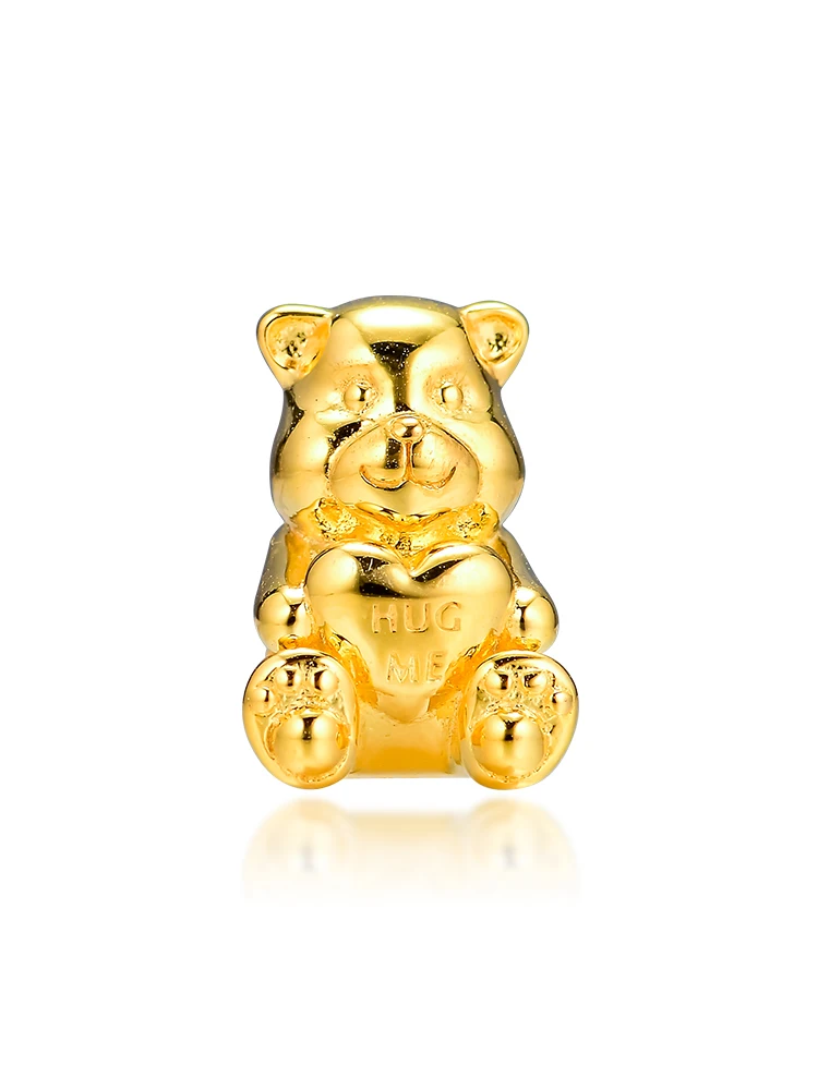DIY Подходит для Pandora шармы браслеты Shine Theodore Bear стерлингового серебра 925 пробы-ювелирные изделия